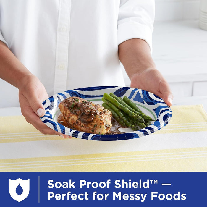 Large Paper Plates, 10 Inch, Heavy Duty Disposable Plates