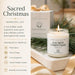 Sacred Christmas Candle, 7 oz, Soy Coconut Wax Blend
