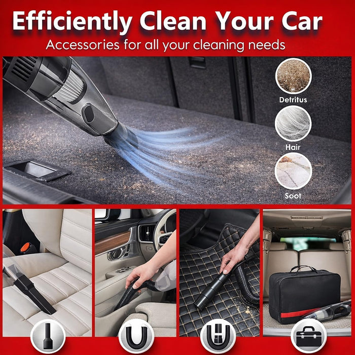 63PCS Car Wash Cleaning Kit,Car Wash Brush with Long Handle,Car Detailing Kit with Foam Gun,Car Cleaning Supplies,Handheld Vacuum, Car Detailing Kit (63PCS)