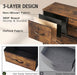 Tall Dresser for Bedroom, 9 Drawer Chest of Drawers, Rustic Brown