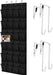 Over the Door Shoe Organizer, 24 Large Pockets, Black