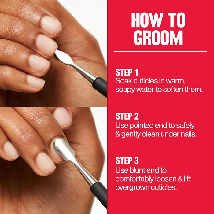 Stainless Steel Nail Groomer, Black, 1 Count