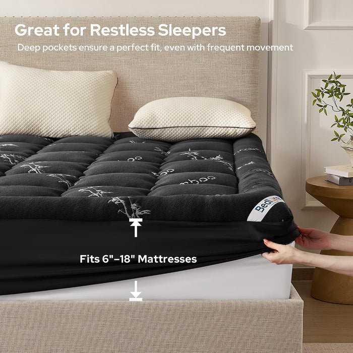 Queen Mattress Topper, Thick Soft Pillow Top Bed Topper