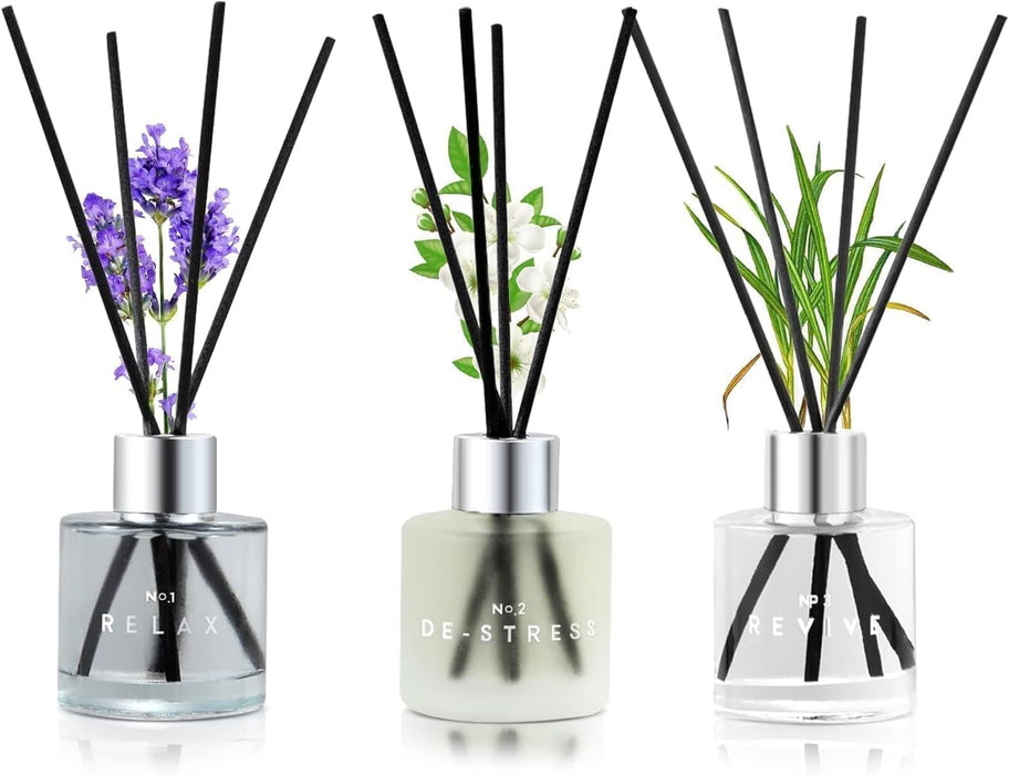 3 Pack Fragrance Reed Diffuser, 50ML Lavender Jasmine Lemongrass