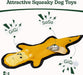 No Stuffing Dog Toys Crinkle Squeaky, Long Lasting Chews for Aggressive, Durable Plush Dog Puppy Chew Toys for Teething, with 6 Tough Layers for Small Medium Large Breed-5pack,Large