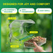 Clear Acrylic Window Bird Feeder for Outside with 4 Strong Suction Cups and Detachable Seed Tray, Highly Transparent Outdoor Viewing Birdfeeder, Wild Bird House Box
