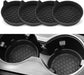 Car Cup Holder Coaster, Silicone Cup Holder Insert, Universal Non-Slip Cup Holders, Car Accessories Interior for Women and Man Interior Sets 4 Pack Black