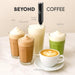 Powerful Milk Frother Wand - Handheld Stainless Steel - Battery Operated Drink Mixer for Coffee, Lattes, Cappuccino, Matcha - Froth Mate Frother Gift - Midnight Black