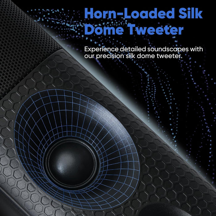 17 Inch Sound Bar for Smart TV, Dual‑Horn Port for Rich Deep Bass