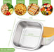4 Pack Stainless Steel Sandwich Containers & Box, 30oz Metal Food Storage
