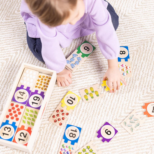 Melissa & Doug Self-Correcting Wooden Number Puzzles Set