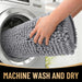 Thick Chenille Bathroom Rugs 30x20, Soft Absorbent Bath Mat, Grey
