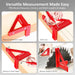 3.8＂Mini 3D Multi-Angle Measuring Square Ruler, WT102A High Precision Hole Scribing Woodworking Tools, 0-90° Aluminum Al