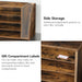 Mail Sorter, Literature Organizer with Adjustable Shelves, Paper Organizer for Office, Home, Wood Countertop File Holders, Mails, Magazines, Rustic Brown FG41WF01