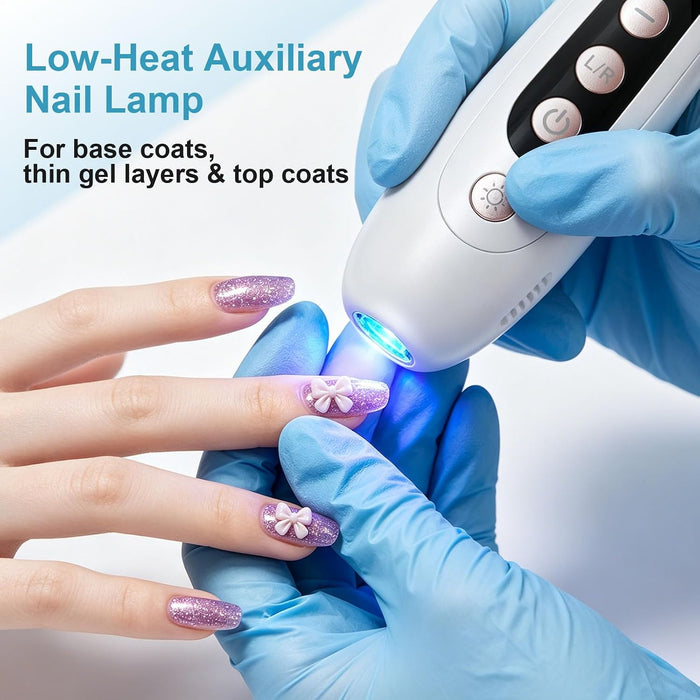 Electric Nail File, Cordless Toe Nail Grinder for Thick Toenails & Callus, Rechargeable Nail Drill for Manicure and Pedicure with LCD & Lamp, Gifts for Women Men Seniors