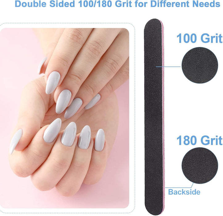 Nail File and Buffer Set, 4 Way Nail Buffers Shine Kit Professional Nail Files for Natural Nails Manicure Filer Filing P
