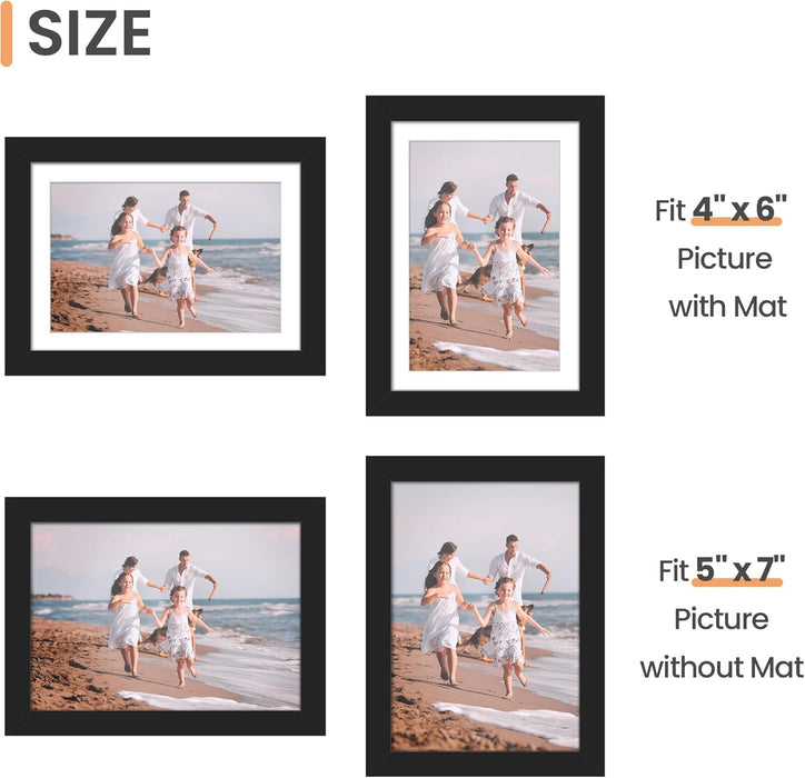 5x7 Picture Frame, Wall Decor Photo Frames, Black 1 Pack