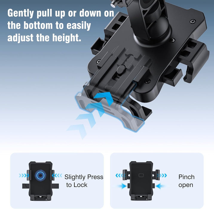 Bike Phone Holder Mount, Secure Handlebar Phone Mount Holder for Bike and Motorcycle, Suitable for iPhone and 4.5-6.8" S