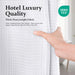 Waffle Shower Curtain 256 GSM Heavy Duty Fabric 72"x72" White