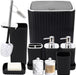 Bathroom Accessories Set - 10PC Gorgeous Black Bathroom Set