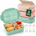 ® 3 Pack Bento Boxes for Adults/Kids, 1100 ML Bento Lunch Box With Spoon & Fork, Lunch Box Containers, Bento Box for Din