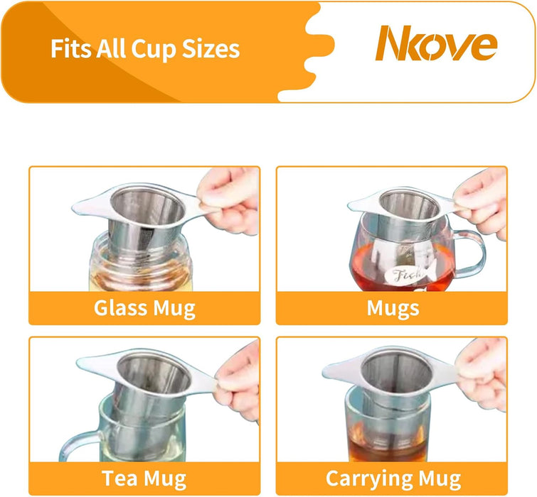 Stainless Steel Tea Infuser, Loose Leaf Tea Strainer, Fine Mesh