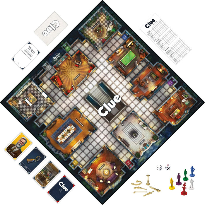 Clue Board Game for Ages 8 and Up, Reimagined Clue Game for 2-6 Players, Mystery, Detective, Family Games for Kids and A