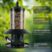 Squirrel-Proof Bird Feeder 360° Feeding Perch Tray for Outdoor Hanging