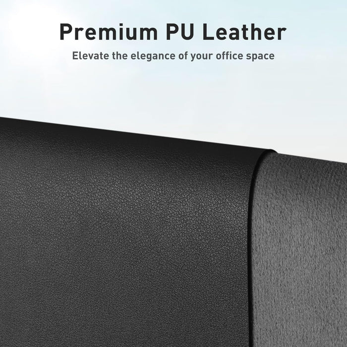 Non-Slip Waterproof PU Leather Desk Pad Protector for Mouse, Writing Desk, Office, Home, Laptop Blotter, 23.6" x 13.7", 