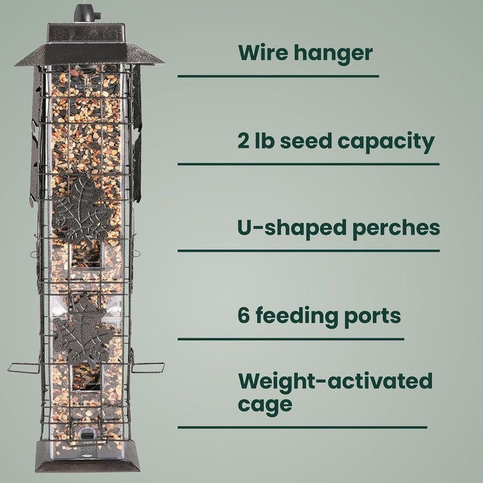 Squirrel-Be-Gone Bird Feeder, 2 lb Seed Capacity