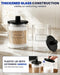 Glass Qtip Holder Dispenser - 4 Pack, Bathroom Decor and Organizer
