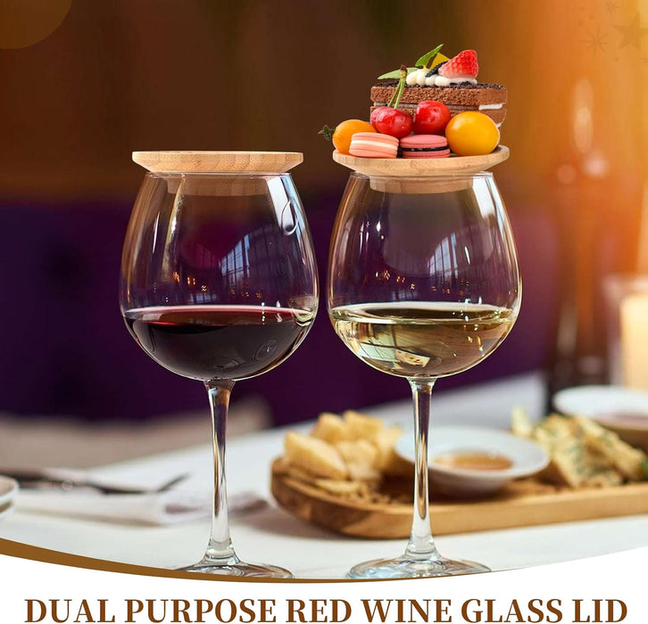10 Pcs 4" Wine Glass Charcuterie Topper, Wood Appetizer Plates
