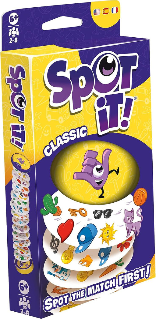 Spot It! Classic Card Game (2024 Refresh) - Eco-Blister Edition, 5-in-1 Visual Perception Game for Quick Reflexes and Fa