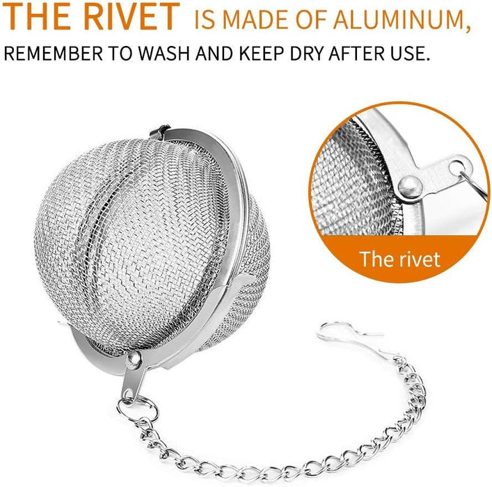 2pcs Stainless Steel Mesh Tea Ball 2.1 Inch Tea Strainers