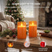 Orange Flameless Candles, Realistic Flickering LED Candles, Set of 2