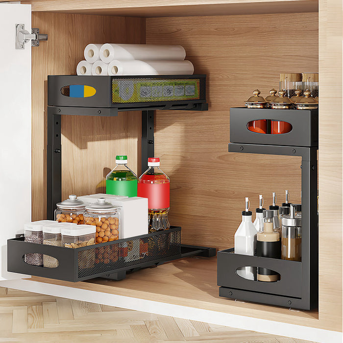 Two-Pack Adjustable Under-Sink Organizers