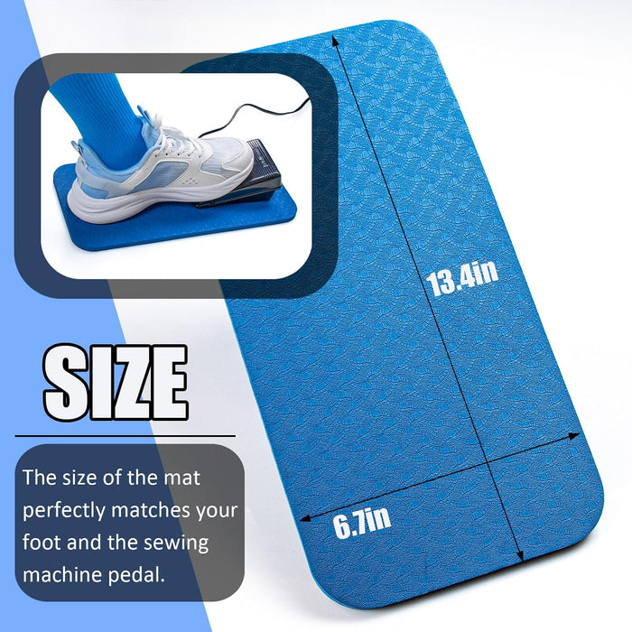 Sewing Machine Pedal Mat, No Slip Mat for Sewing Machine Foot Pedal, Waterproof Easy to Clean, Quilting Supplies Accessories (1pcs)