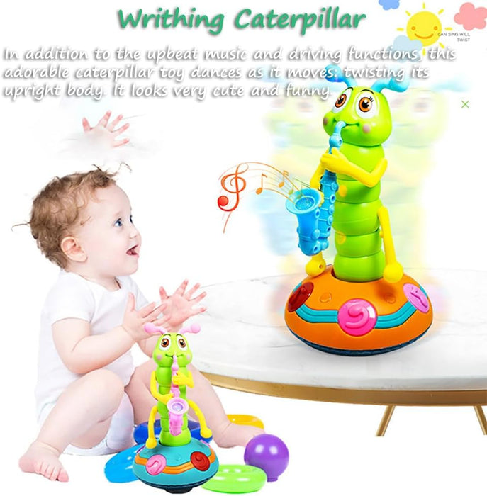Dancing Caterpillar Saxophone Musical Toy with Music and Lights for Boys and Girls