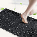 Pebble Bathtub Mat Non Slip 35" X 16" with Suction Cups,Black