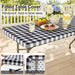 6 Foot Picnic Table Cloth, Flannel Backed Fitted Vinyl tablecloths