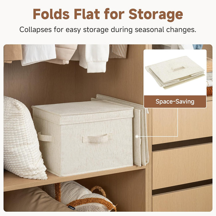 Fabric Storage Bins with Lids, Closet Storage Bins