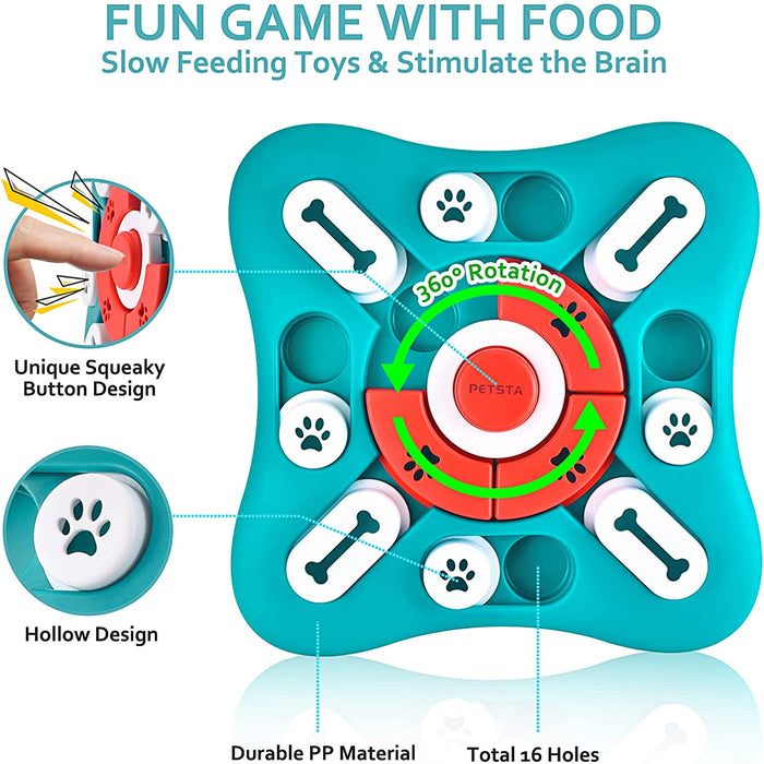 Dog Puzzle Toys, Treat Dispensing Dog Enrichment Toys for IQ Training and Brain Stimulation, Interactive Mentally Stimul