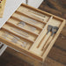 Six-Compartment Natural Wood Drawer Organizer