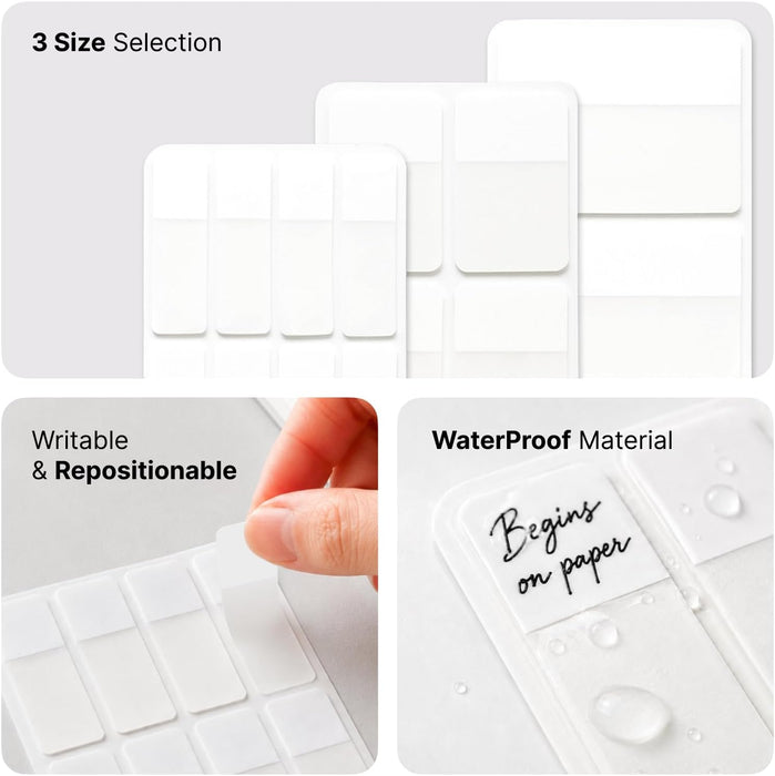 280 Pcs White Sticky Index Tabs for Notebook