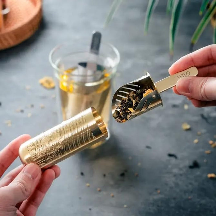 Tea Infuser Spoon For Loose Leaf Tea Stainless Steel Popsicle Tea Stick Tea Diffuser Long-Handle Tea Filter Easy to Carr
