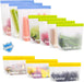 Stand Up Reusable Freezer Bags Dishwasher Safe, 10 Pack, Muliticolor
