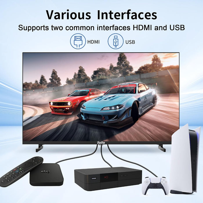 32 Inch HD TV, 2K LED Small Flat Screen Non-Smart Television, Works with Apple TV, Fire Stick, Roku, Google, TiVo, Xumo, and Streaming Devices