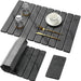 Large Stone Dish Drying Mat for Kitchen Counter, Quick Dry Stone Dishes/Bath Mats,Foldable Water Absorbing Diatomaceous 