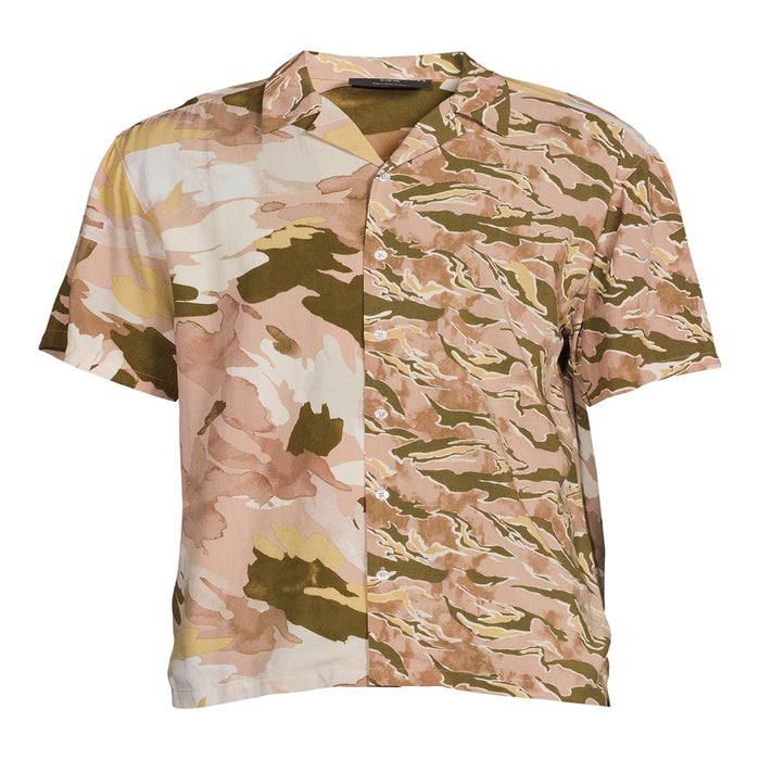 No Boundaries Men'S and Big Men'S Rayon Shirt with Short Sleeves