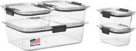 Brilliance Food Storage Containers, Set of 5 (10 Pieces), BPA-Free, Leak-Proof, Clear